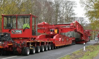 Einsatzbericht 600-t-Scherenhubbrücke „G²¦K 600“ der Kahl Schwerlast GmbH – „G²¦K 600“ auf Rekordfahrt mit zwei 475 Tonnen schweren Transformatoren