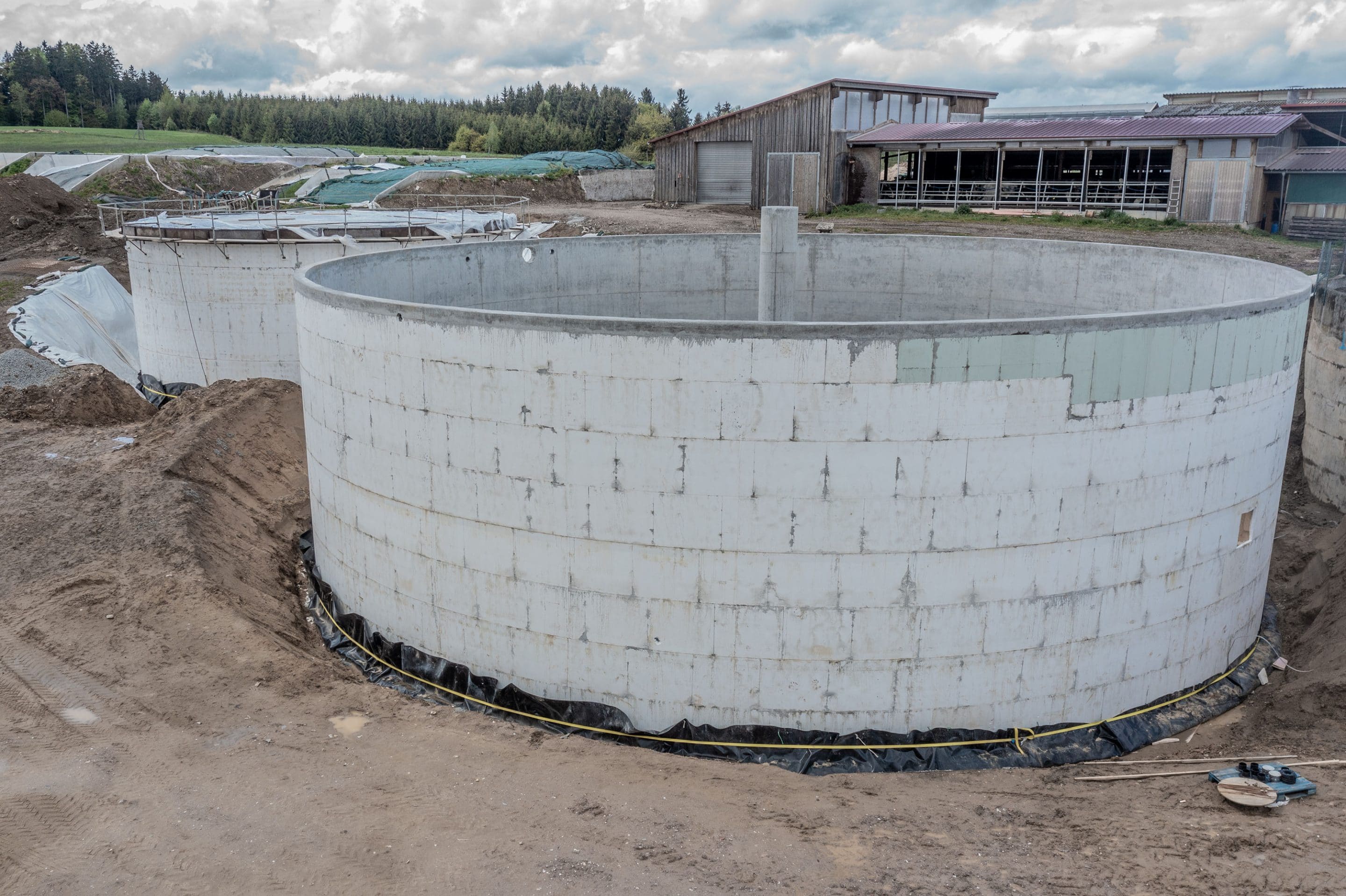 Biogasanlage mit Perimeterdämmung