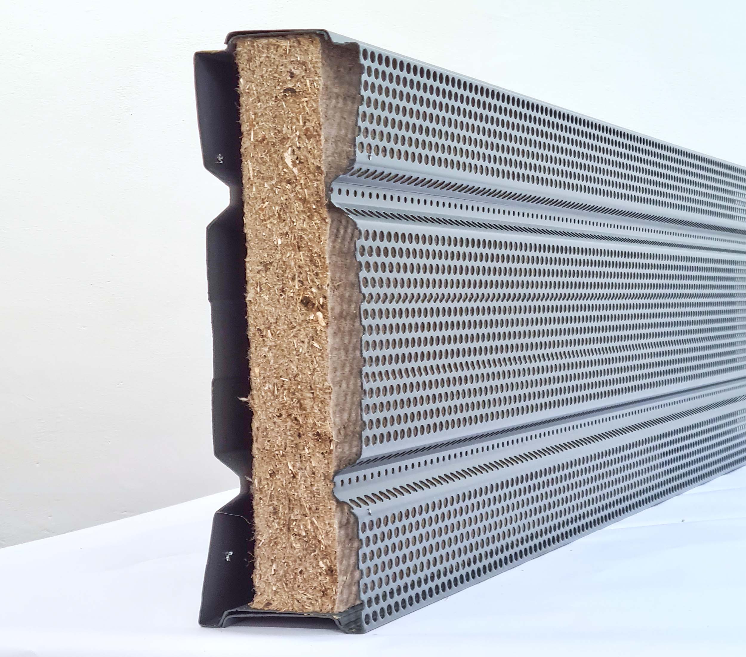 In den Canwool-Lärmschutz-Elementen werden umweltfreundliche Hanf-Platten statt Mineralwolle-Inlays verwendet. Foto: Geosystem GBK GmbH