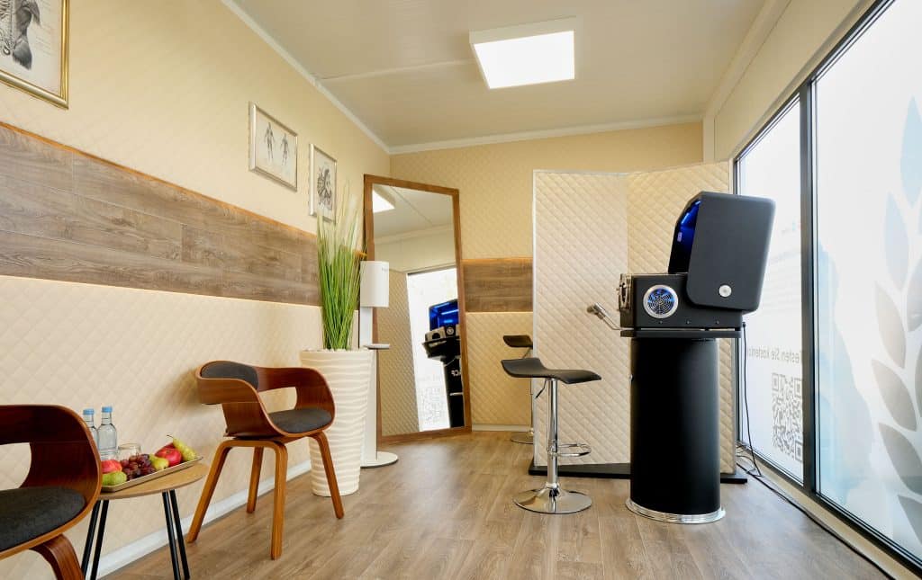 So sieht Heinos Alpha Cooling Lounge aus. Foto: Ingo Jensen/Alpha Cooling