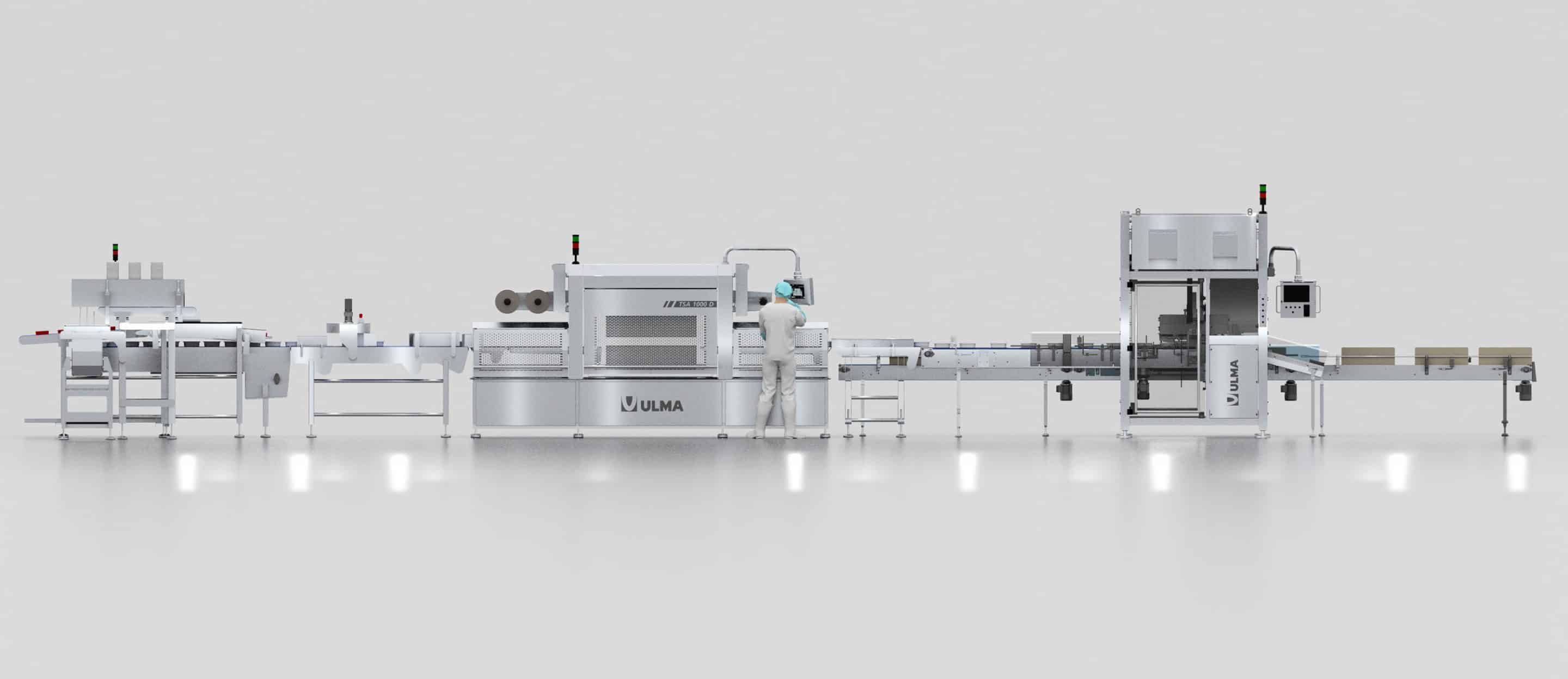 Highlight am ULMA-Stand auf der Anuga FoodTec 2024 ist die Hochleistungs-Schalenversiegelungsanlage mit automatischer Beladung und Verpackung. Foto: ULMA