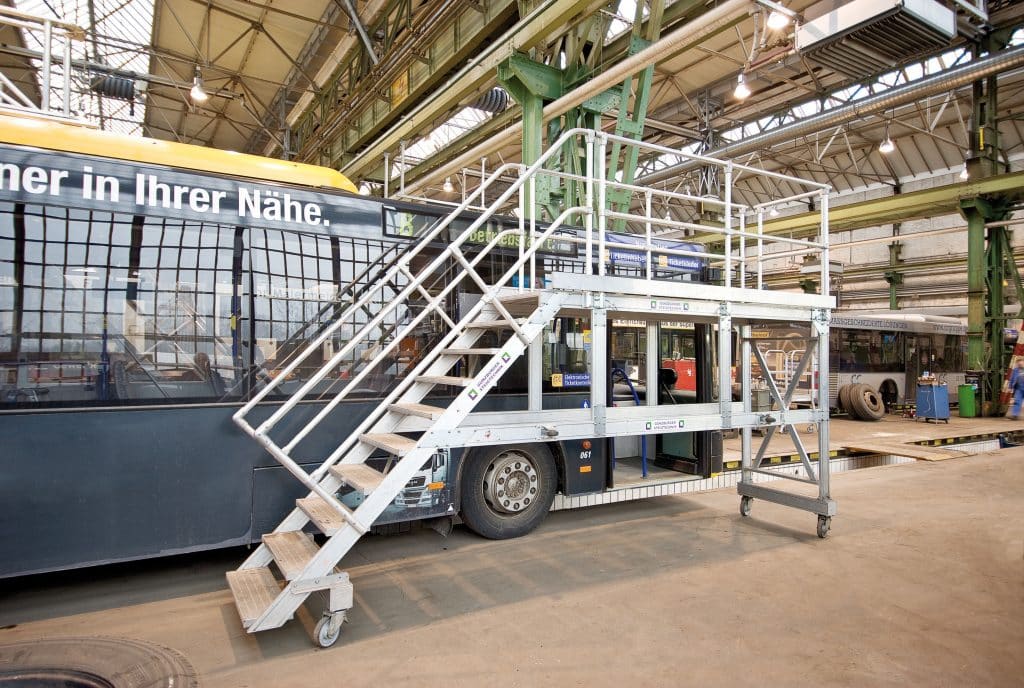 Die fahrbaren Arbeitsbühnen der Munk Günzburger Steigtechnik ermöglichen ein flexibles und sicheres Arbeiten. Foto: Munk Group