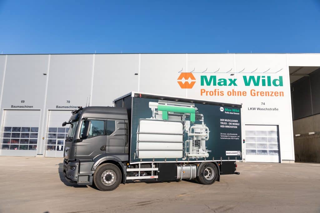 Inhouse-Innovation von Max Wild: der Mudcleaner Truck zur Aufbereitung von Bohrschlämmen aus dem HDD-Verfahren und Geothermiebohrungen. Foto: Max Wild
