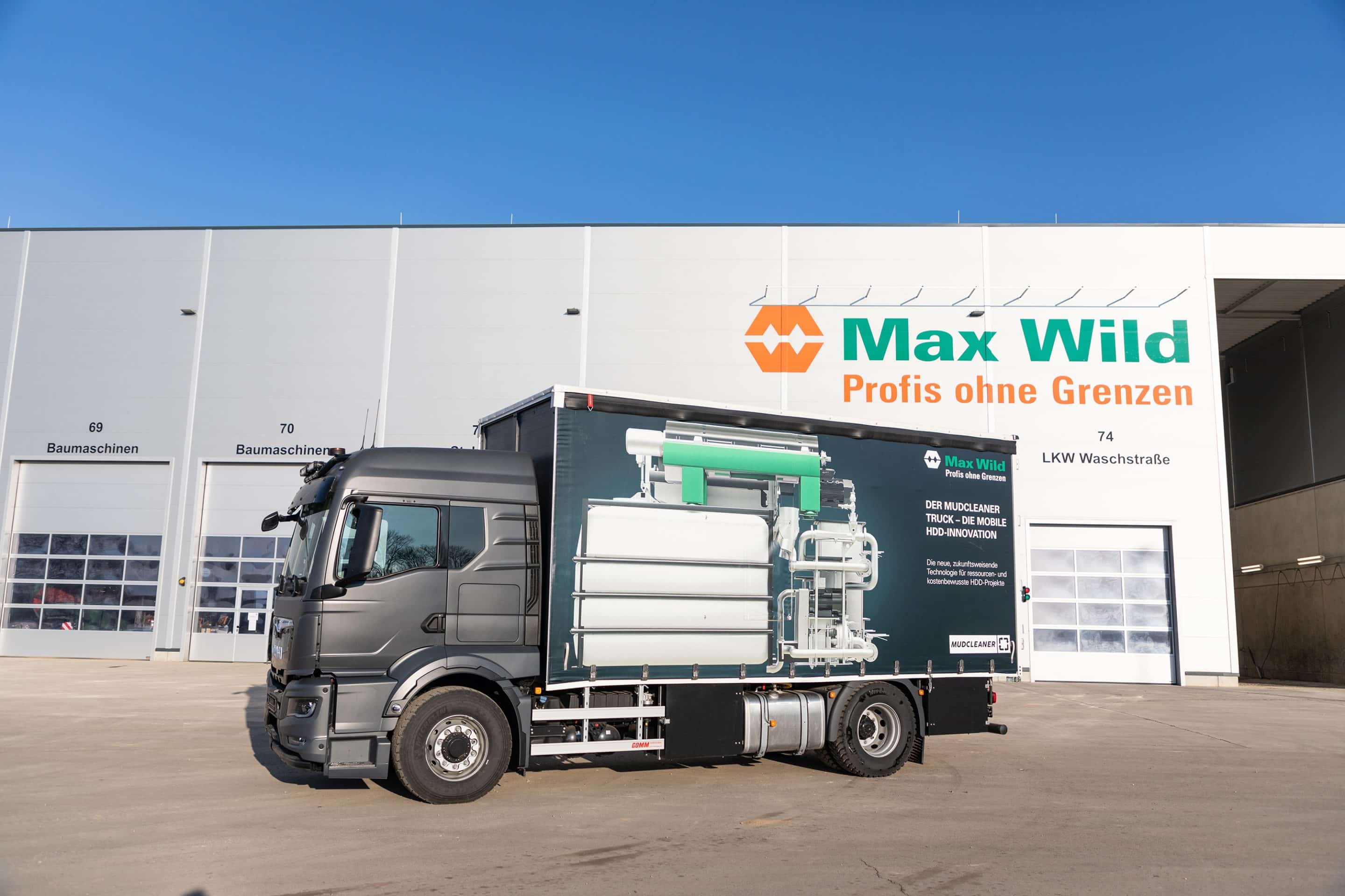 Inhouse-Innovation von Max Wild: der Mudcleaner Truck zur Aufbereitung von Bohrschlämmen aus dem HDD-Verfahren und Geothermiebohrungen. Foto: Max Wild
