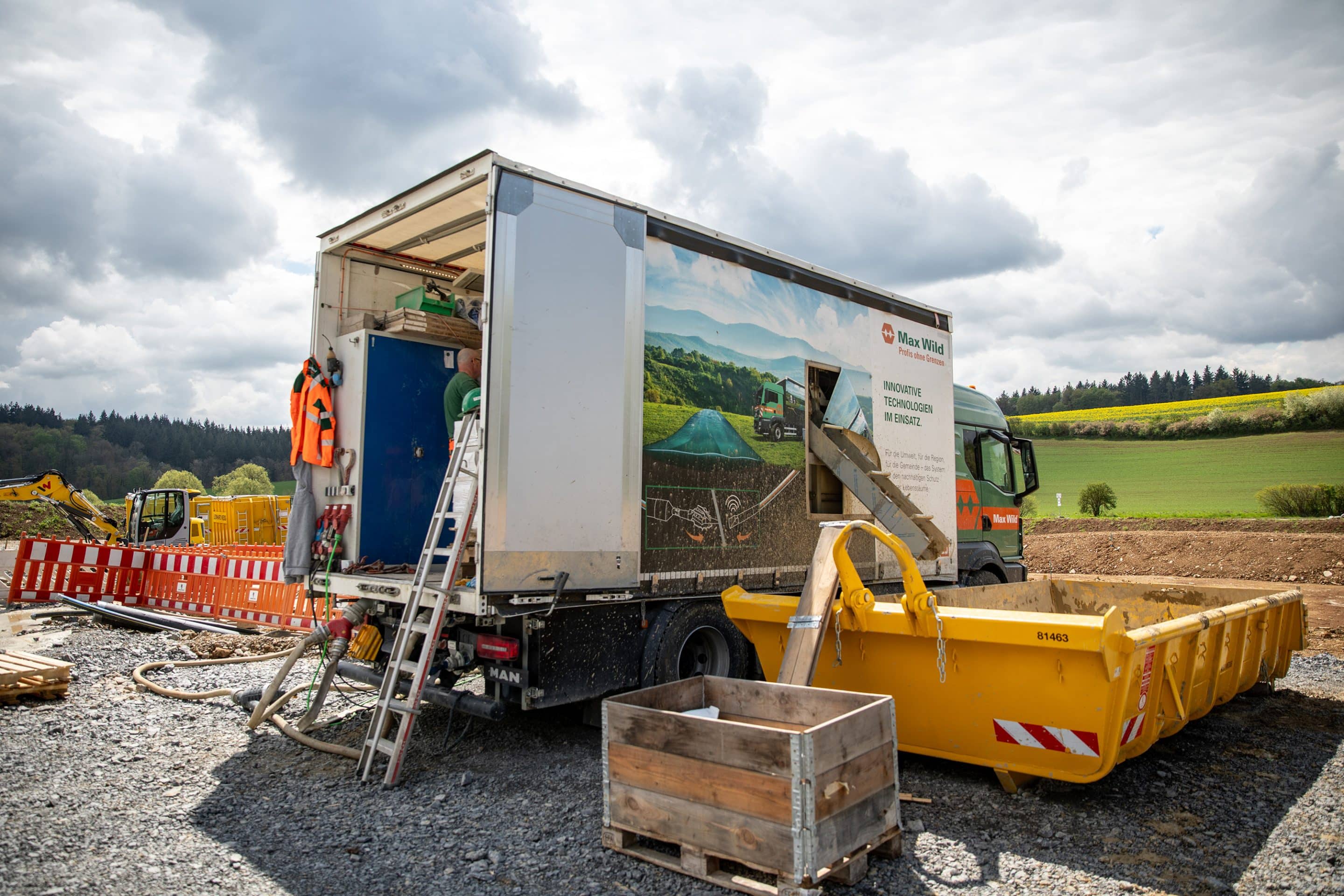 Der Mudcleaner Truck: alles kompakt in einem Lkw. Foto: Max Wild
