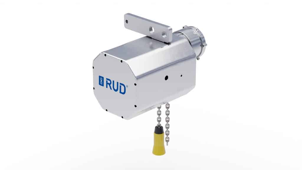 Entwickelt für hohe Hubgeschwindigkeiten bei der Wartung von Windkraftanlagen. Foto: RUD