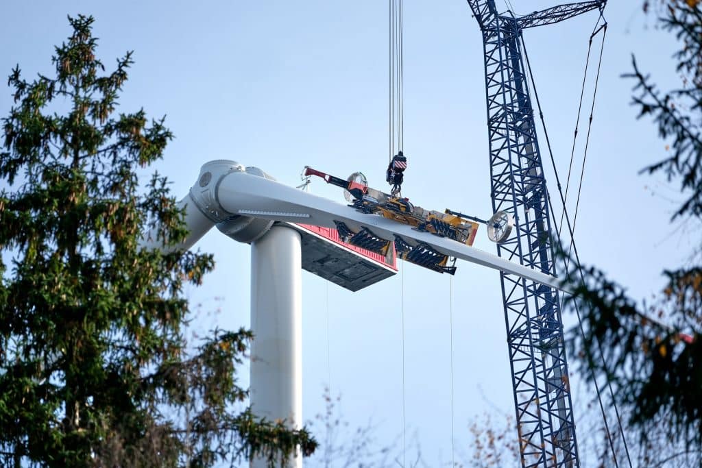 Die RBC-D 50 von ematec kann Rotorblätter mit einem Gewicht von bis zu 50 Tonnen aufnehmen. Foto: Ingo Jensen/ematec