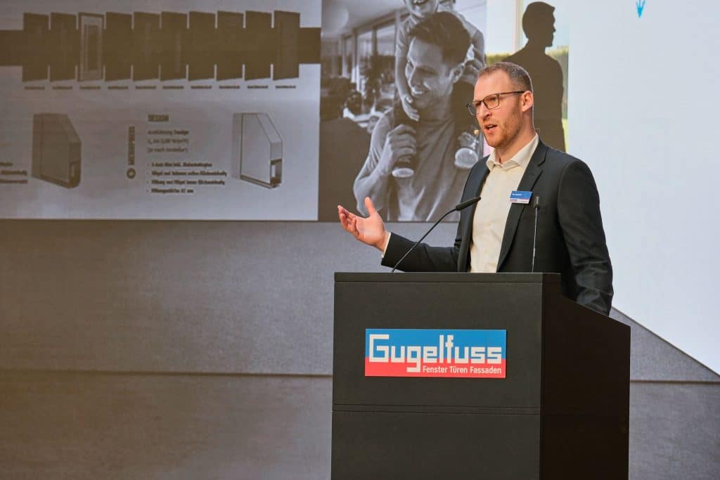 Geschäftsführer Max Gugelfuß bei der Produktpräsentation. Foto: Ingo Jensen/Gugelfuss