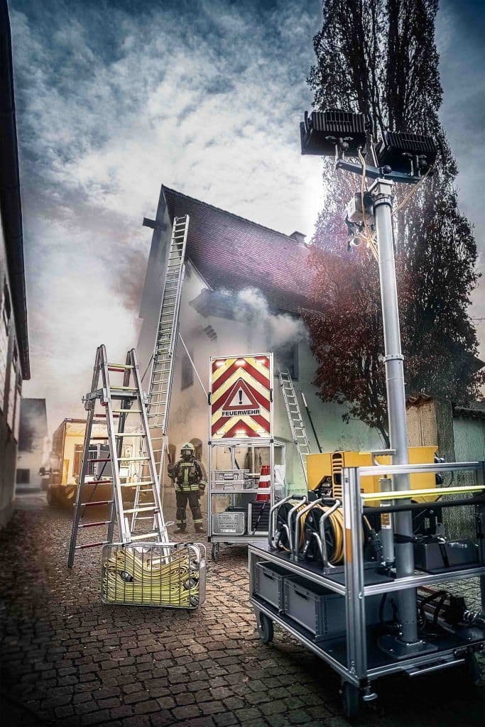 Die ganze Bandbreite an Rollcontainerlösungen sowie Zubehörprogramm präsentiert die Munk Rettungstechnik auf der Interschutz 2026 in Hannover. Foto: Munk Group