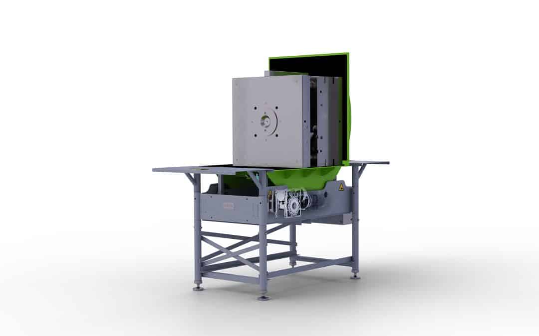 Noch mehr Komfort beim Wenden von Werkzeugen: Das bietet die neue „Expert“-Version der Industriewerkbank- und Wendetisch-Kombination RUD Tecdos TMB. Sie wird von einem Elektromotor angetrieben. Foto: RUD