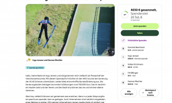 Spendenaktion für Schanzensanierung der HS60 in Isny