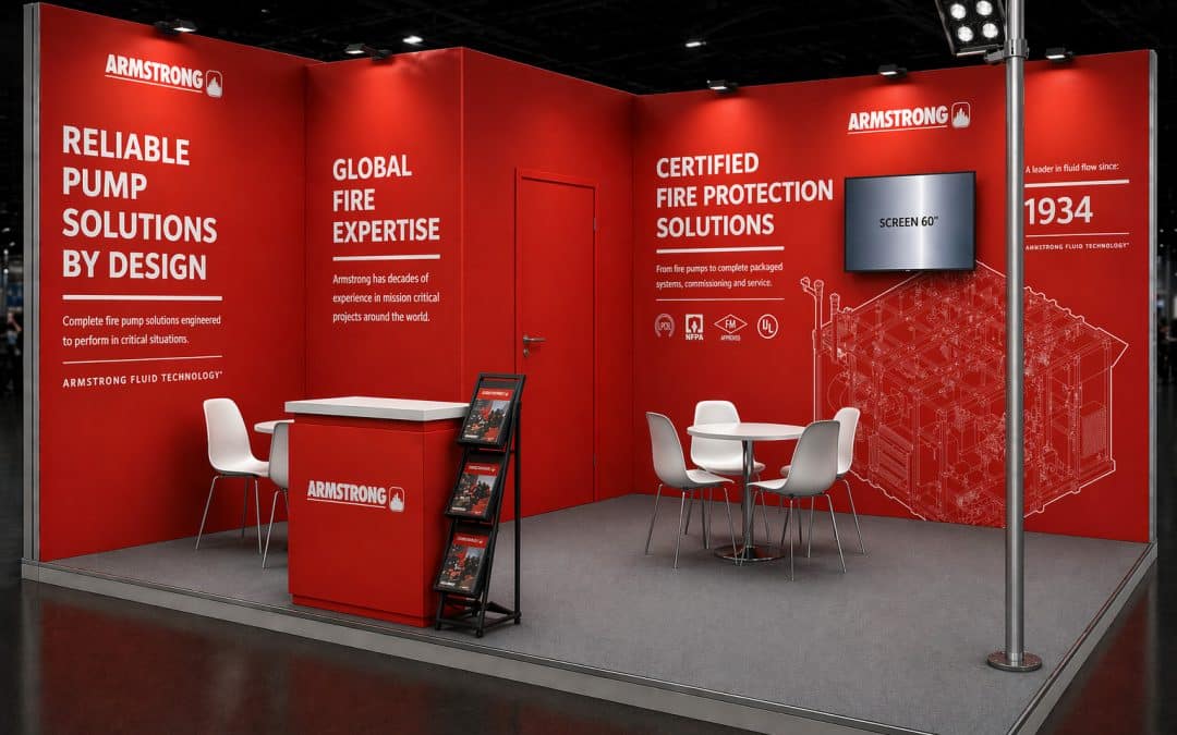 Der Armtrong-Stand B52 in Halle 13 auf der Interschutz in Hannover. ©Armstrong