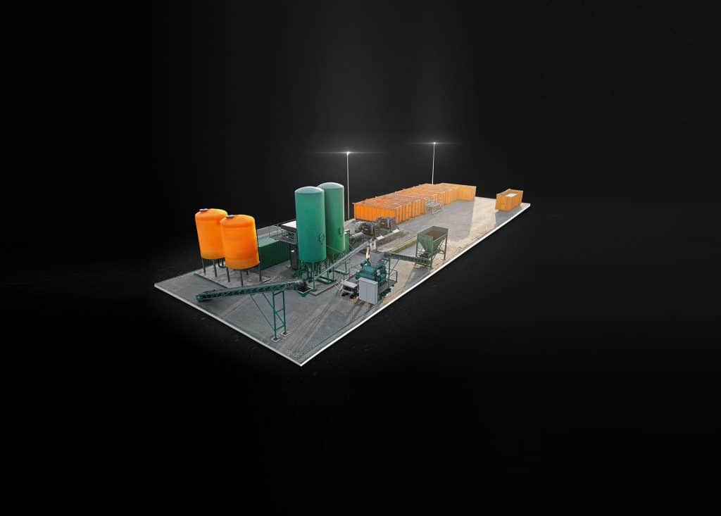 Die Mudcleaner Station ist die Lösung für Recyclingplätze und Deponien. Foto. Max Wild