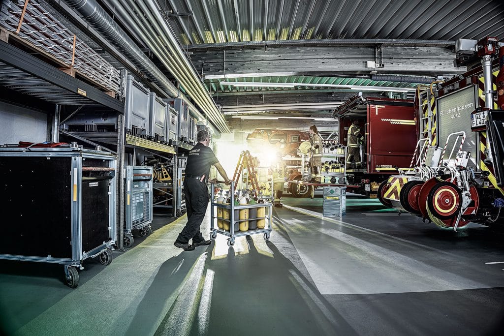 Die Lösungen der Munk Rettungstechnik sorgen für Ordnung im Gerätehaus. Foto: Munk Group