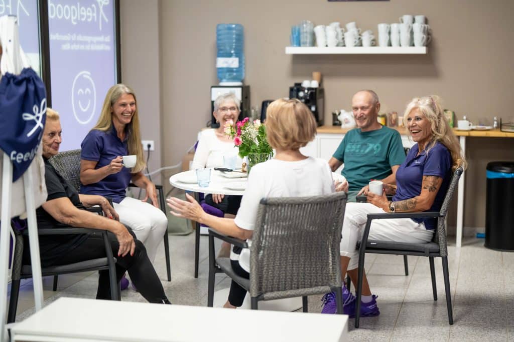 Nicht nur das Training steht im Feelgood Center Germering im Fokus, sondern auch das gesellige Beisammensein. Foto: Markus Huber/Feelgood